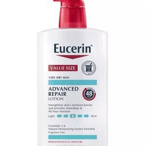 Eucerin Value Size Advanced Repair Body Lotion for Dry Skin  33.8 Fl Oz NEW
